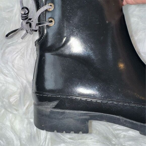 Sperry Women's Black Walker Turk Waterproof Rain Boots Size 6 Tie Back Slip-on - Picture 11 of 13